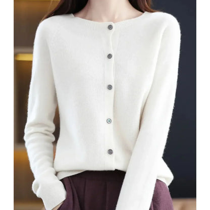 Soft Wool Buttoned Cardigan