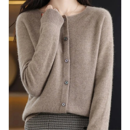 Soft Wool Buttoned Cardigan