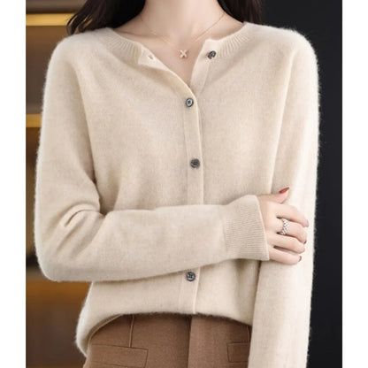 Soft Wool Buttoned Cardigan