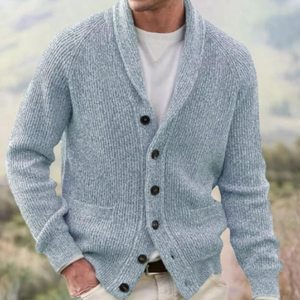 Chunky Knit Winter Cardigan, Black