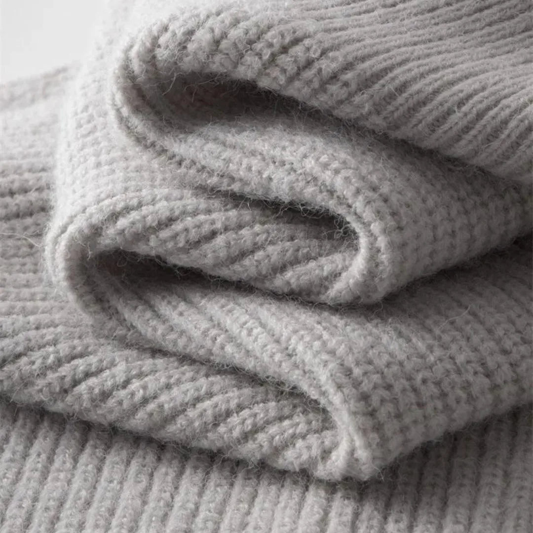 Cashmere Winter Jumper, Light Grey