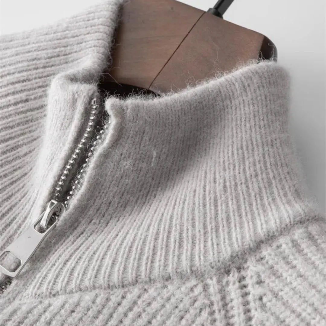 Cashmere Winter Jumper, Light Grey