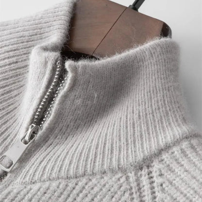 Cashmere Winter Jumper, Light Grey