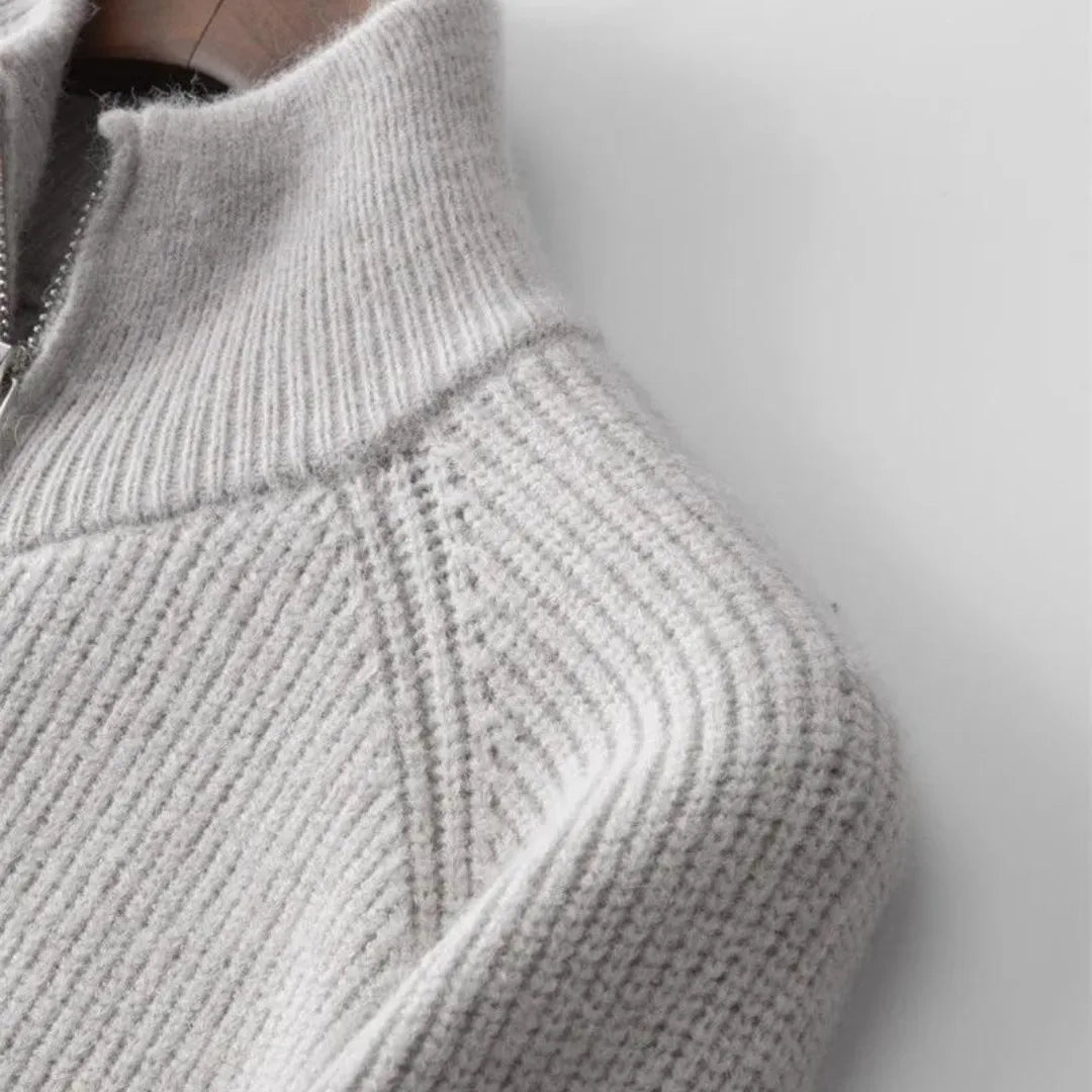 Cashmere Winter Jumper, Light Grey