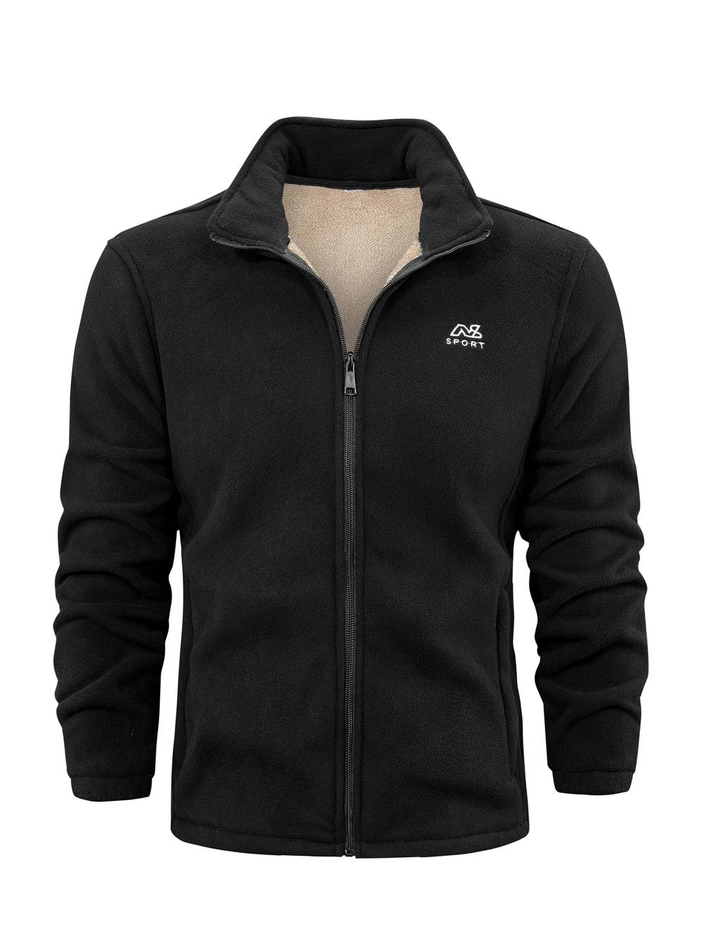 Sherpa-Lined Fleece Jacket