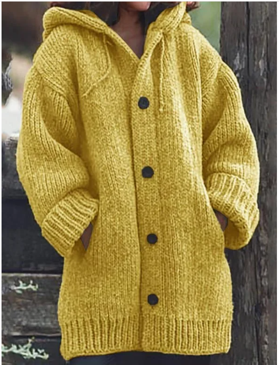 Hooded Chunky Knit Cardigan