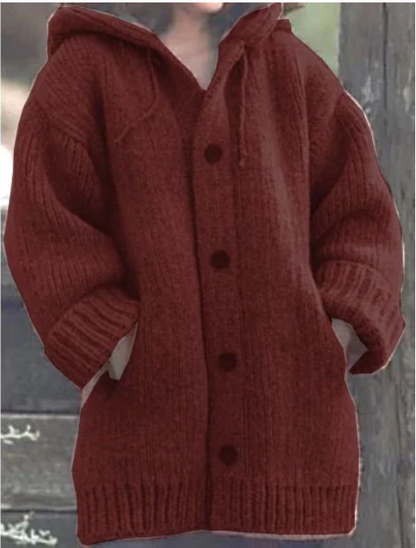 Hooded Chunky Knit Cardigan