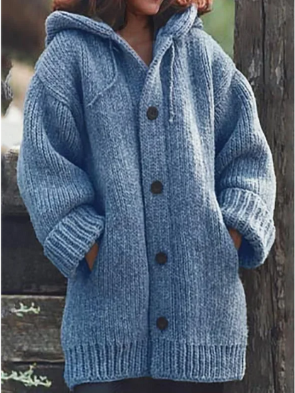 Hooded Chunky Knit Cardigan