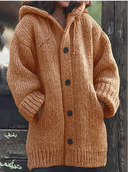 Hooded Chunky Knit Cardigan
