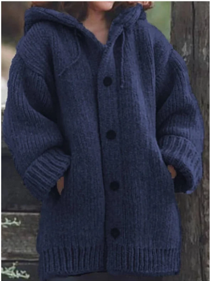Hooded Chunky Knit Cardigan