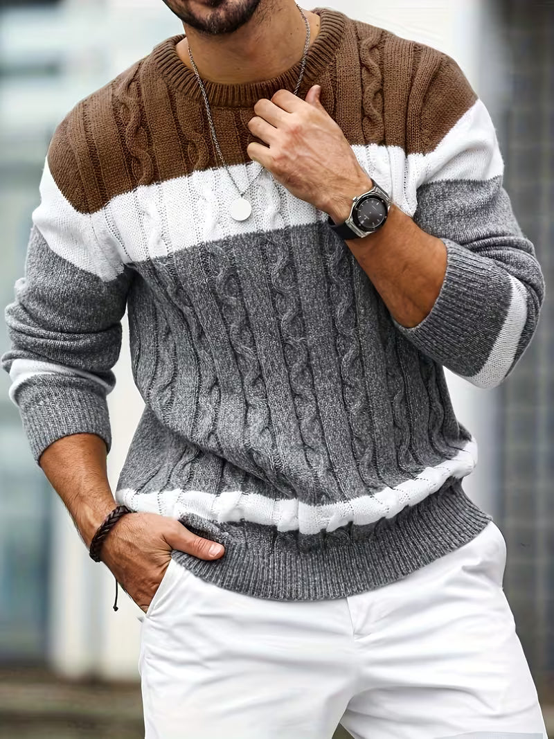 Colour Block Autumn Jumper