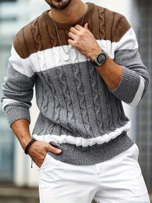 Colour Block Autumn Jumper