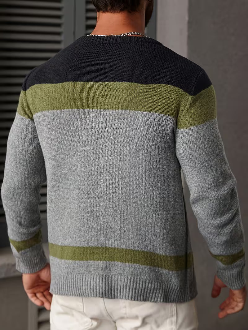 Colour Block Autumn Jumper