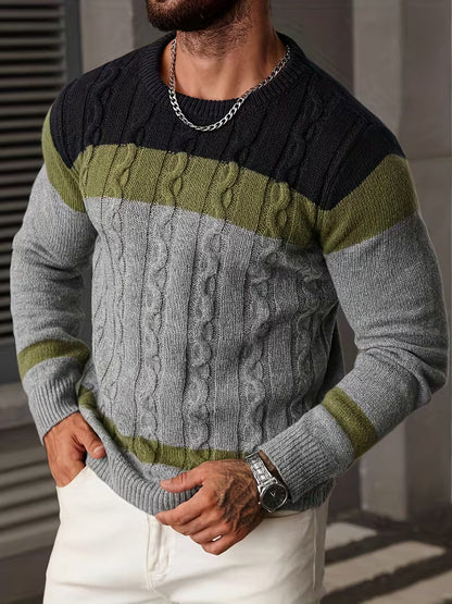Colour Block Autumn Jumper