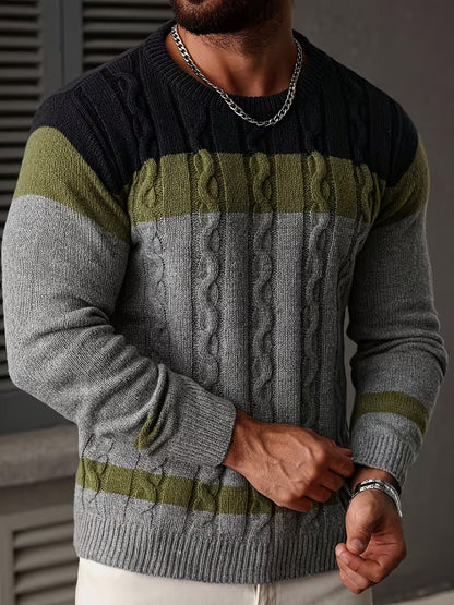 Colour Block Autumn Jumper