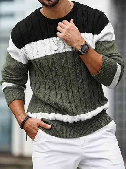 Colour Block Autumn Jumper