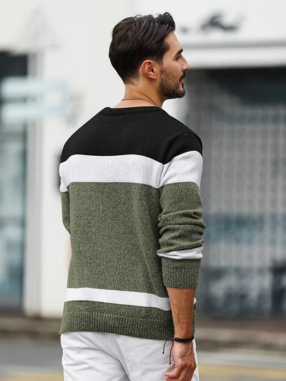 Colour Block Autumn Jumper