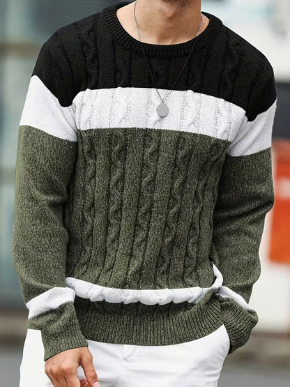 Colour Block Autumn Jumper