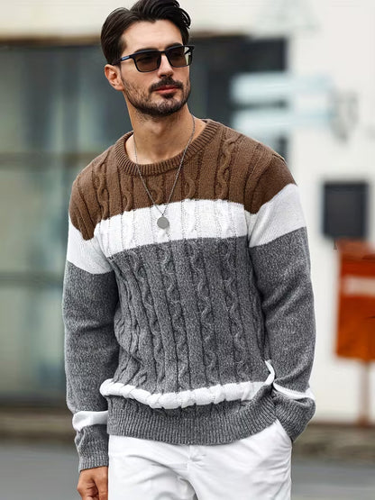 Colour Block Autumn Jumper