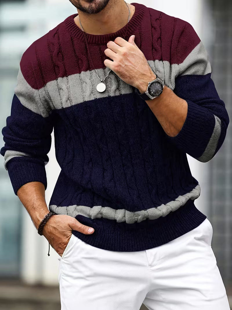 Colour Block Autumn Jumper