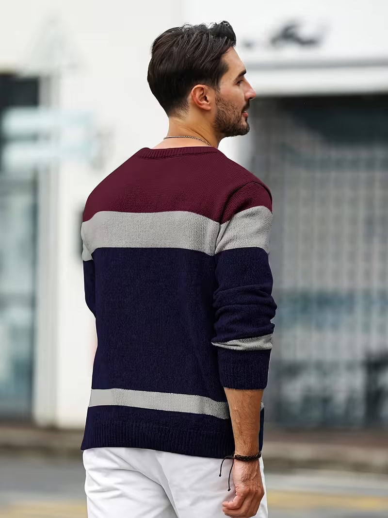 Colour Block Autumn Jumper