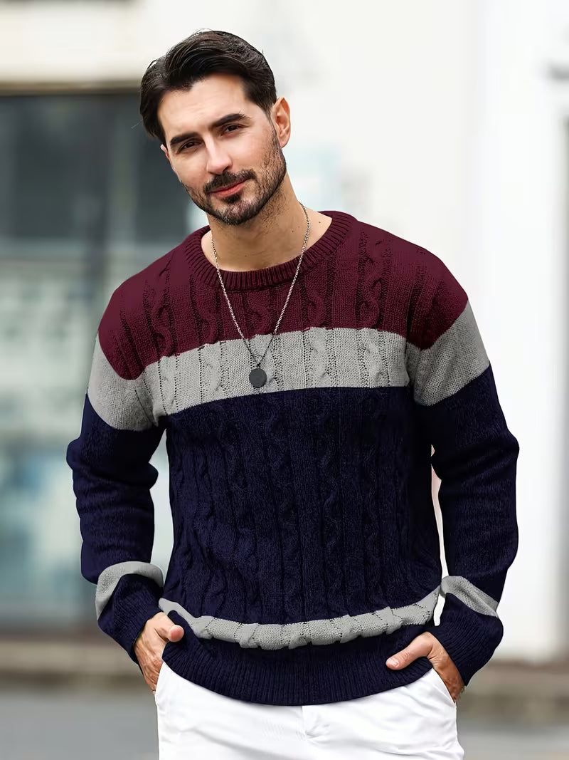 Colour Block Autumn Jumper