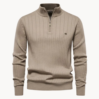 Ribbed Winter Jumper, Navy Blue