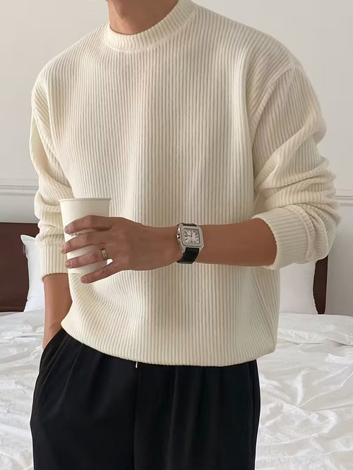 Ribbed Winter Jumper, Beige
