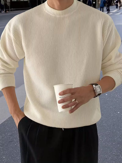 Ribbed Winter Jumper, Beige