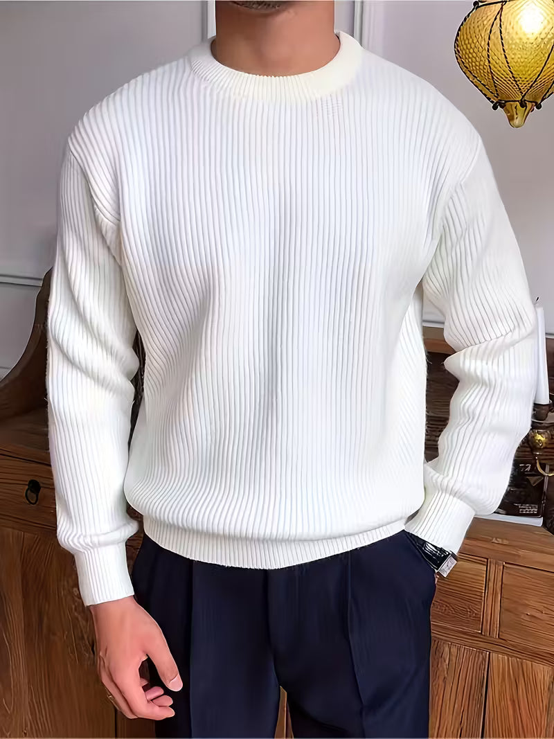 Ribbed Winter Jumper, Beige