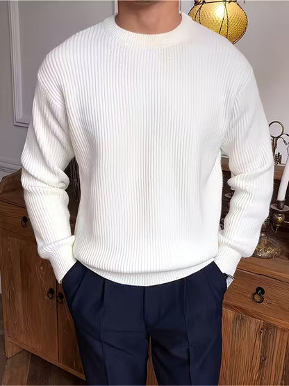 Ribbed Winter Jumper, Beige