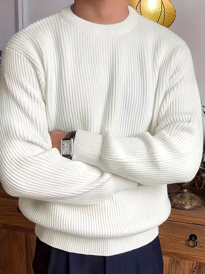 Ribbed Winter Jumper, Beige