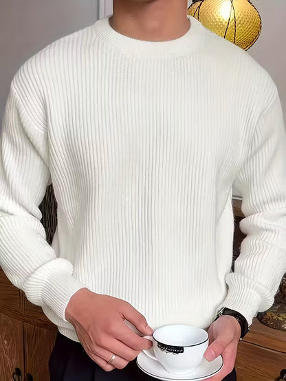 Ribbed Winter Jumper, Beige