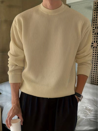 Ribbed Winter Jumper, Beige