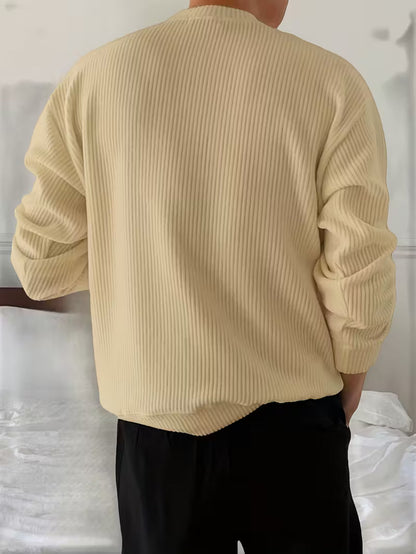 Ribbed Winter Jumper, Beige