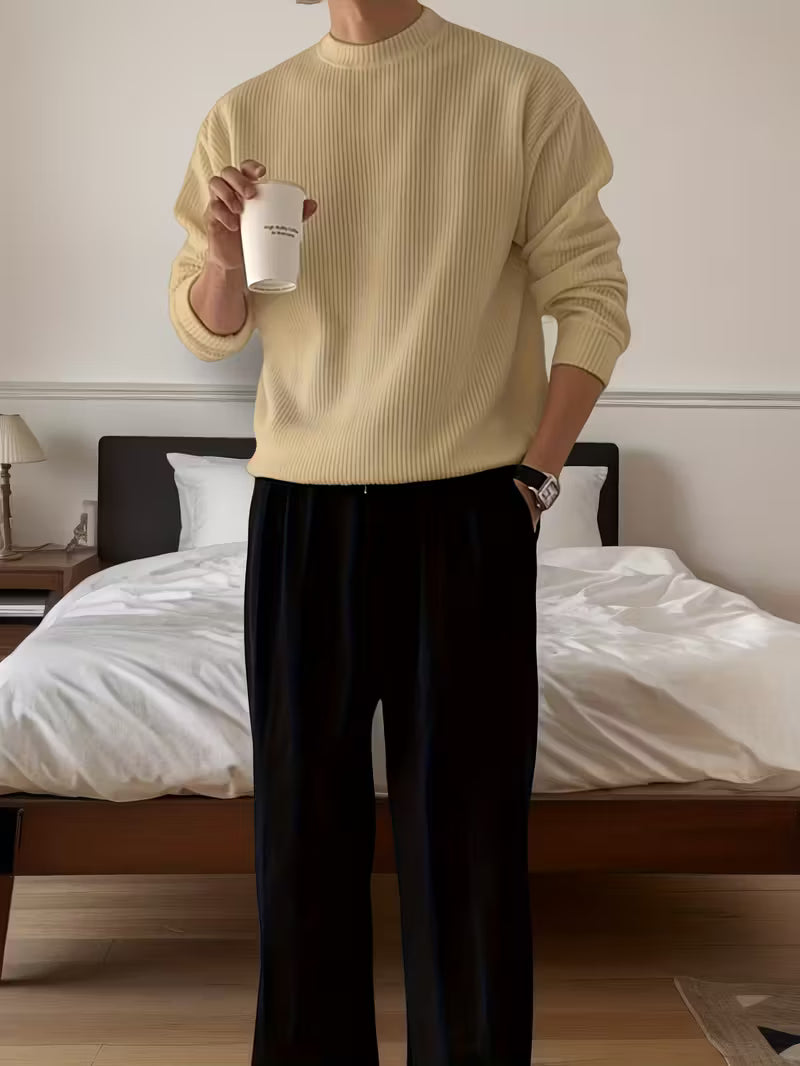 Ribbed Winter Jumper, Beige
