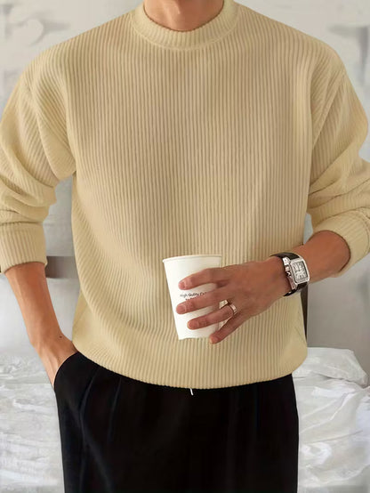Ribbed Winter Jumper, Beige
