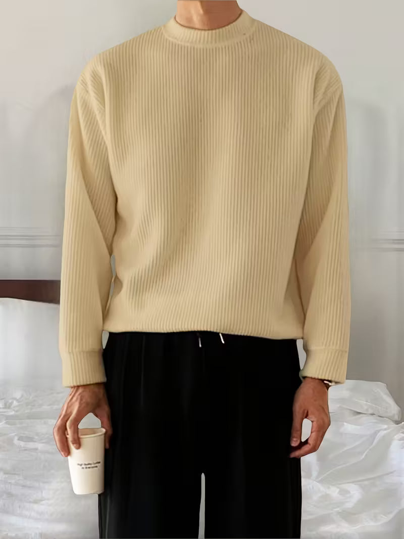 Ribbed Winter Jumper, Beige