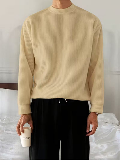 Ribbed Winter Jumper, Beige