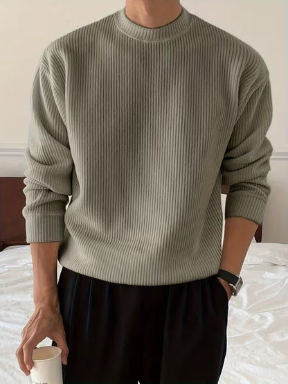 Ribbed Winter Jumper, Beige