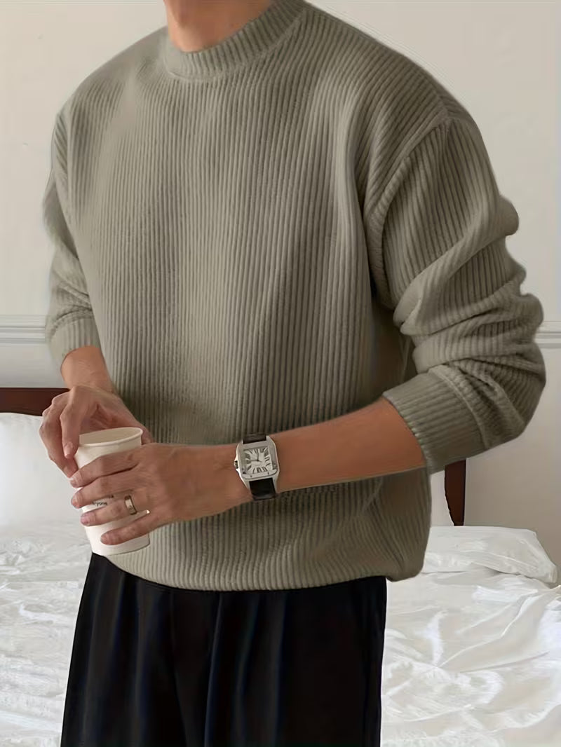 Ribbed Winter Jumper, Beige