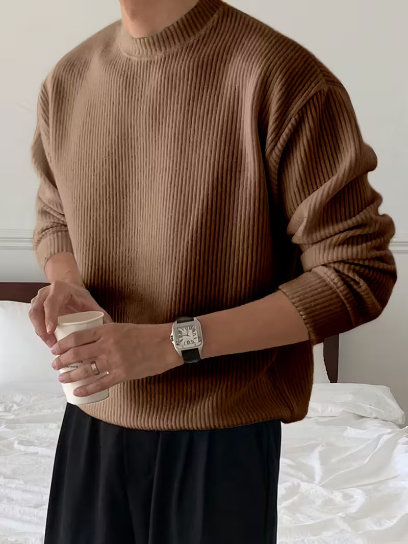 Ribbed Winter Jumper, Beige