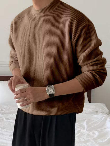 Ribbed Winter Jumper, Beige