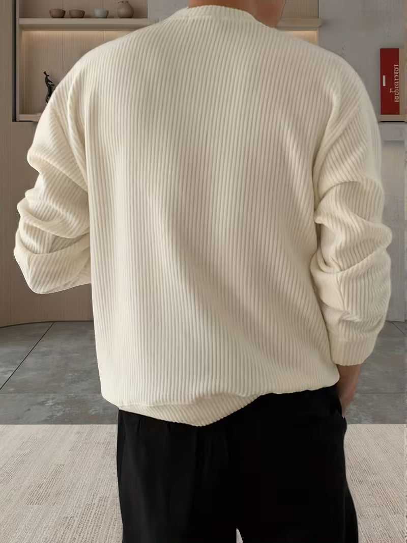 Ribbed Winter Jumper, Beige