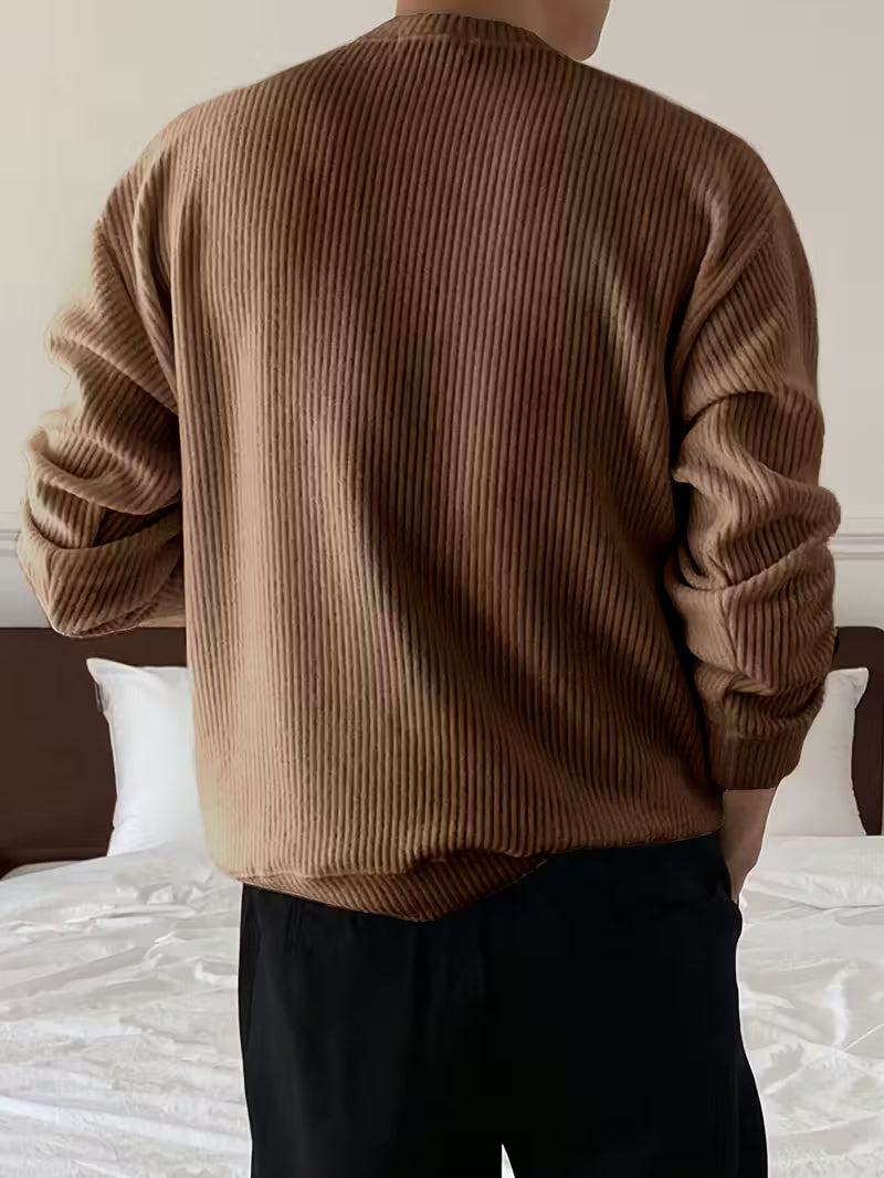 Ribbed Winter Jumper, Beige