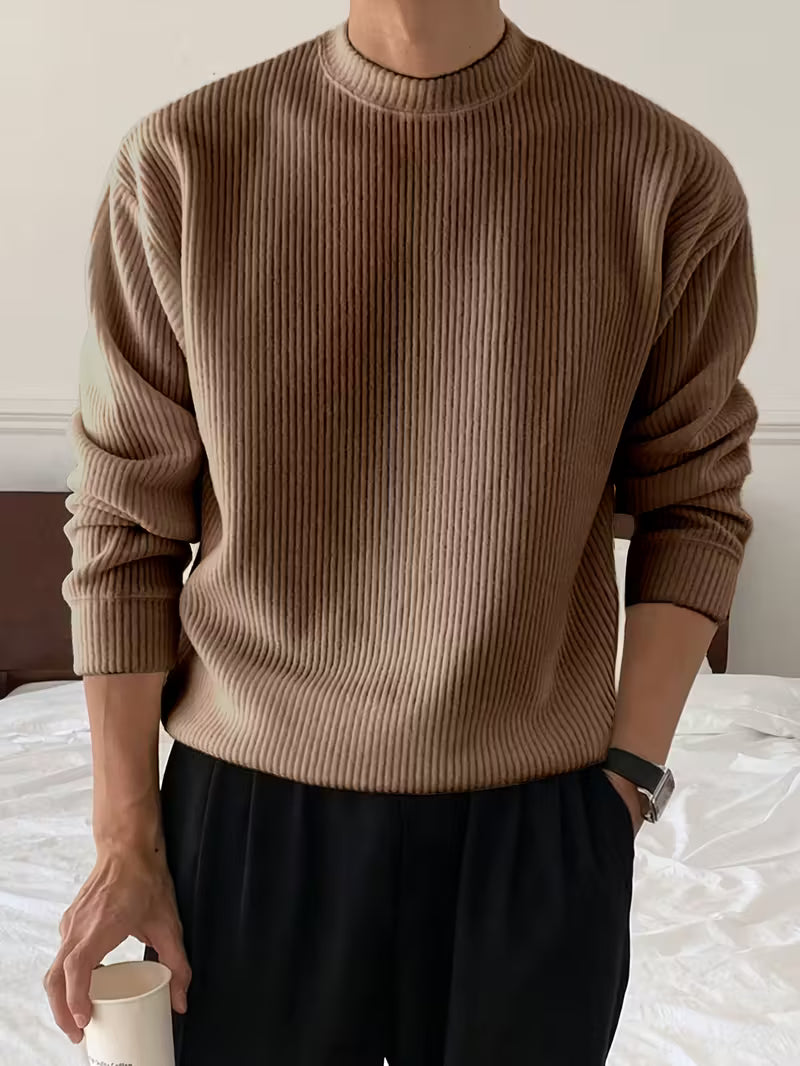 Ribbed Winter Jumper, Beige
