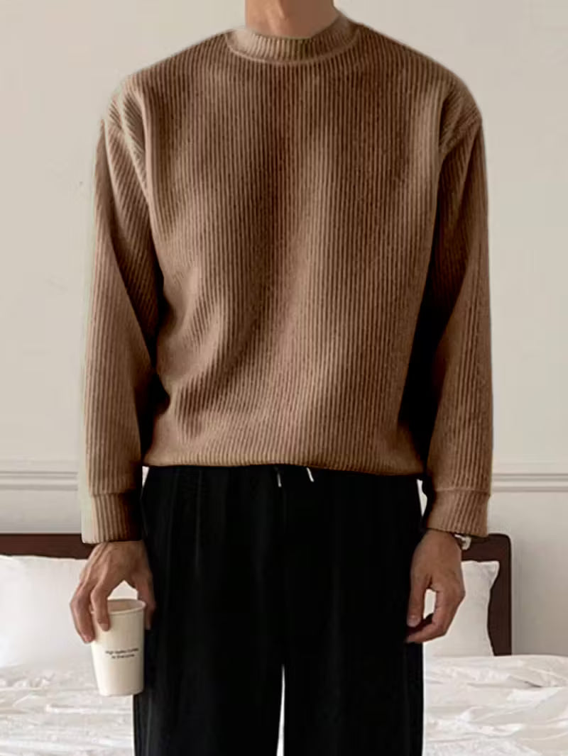 Ribbed Winter Jumper, Beige