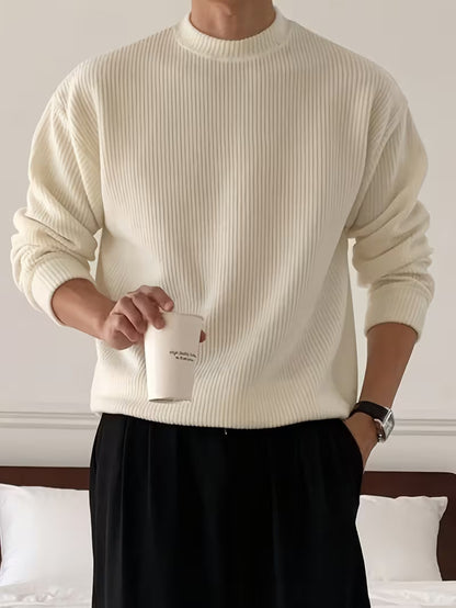 Ribbed Winter Jumper, Beige