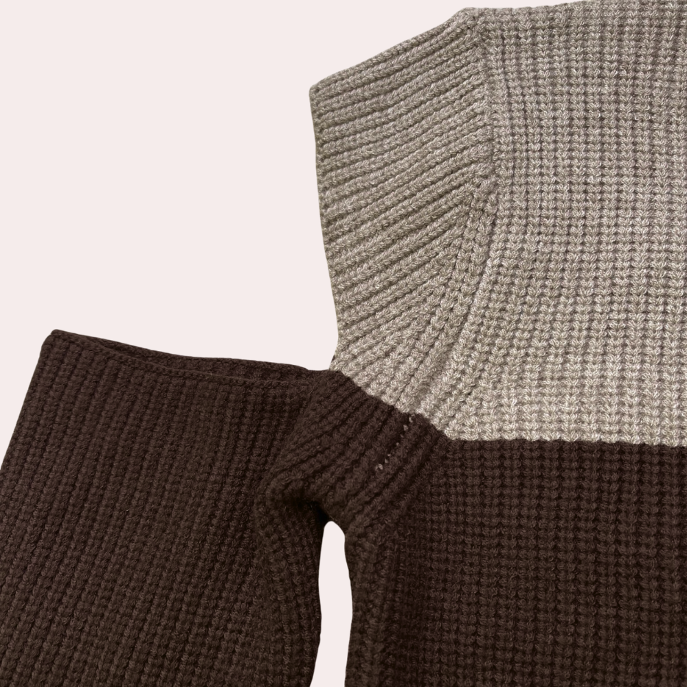 Two-Tone Winter Pullover