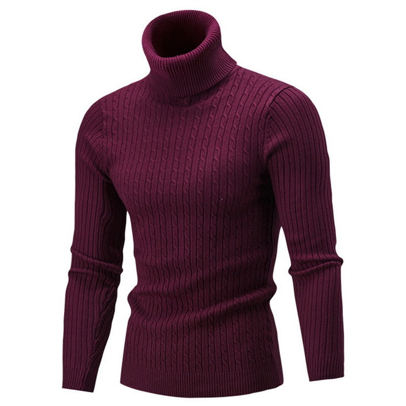 Ribbed Winter Roll Neck Jumper